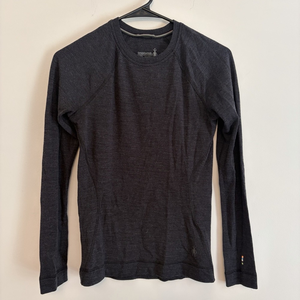 Smartwool XS Long Sleeve Merino Wool Crewneck Base Layer Cold Hiking Camp Snow